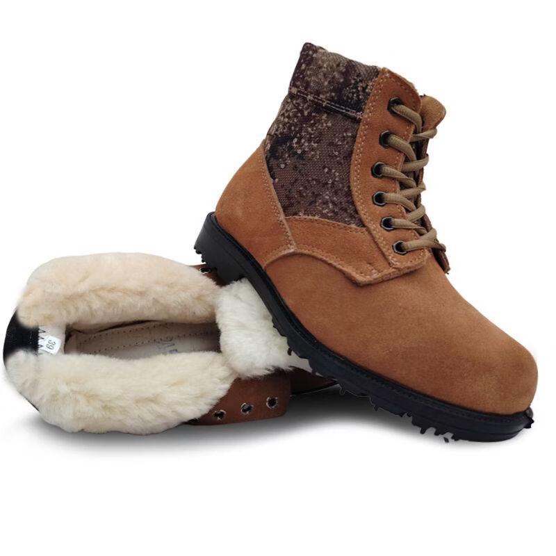 Men's Winter Shearling Work Safety Snow Boots