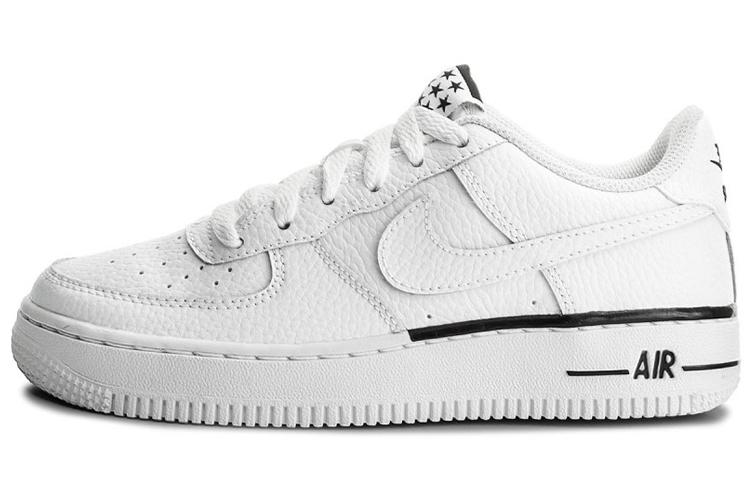 

Nike Air Force 1 07 White Black Outline Gs 596728-103 38.5