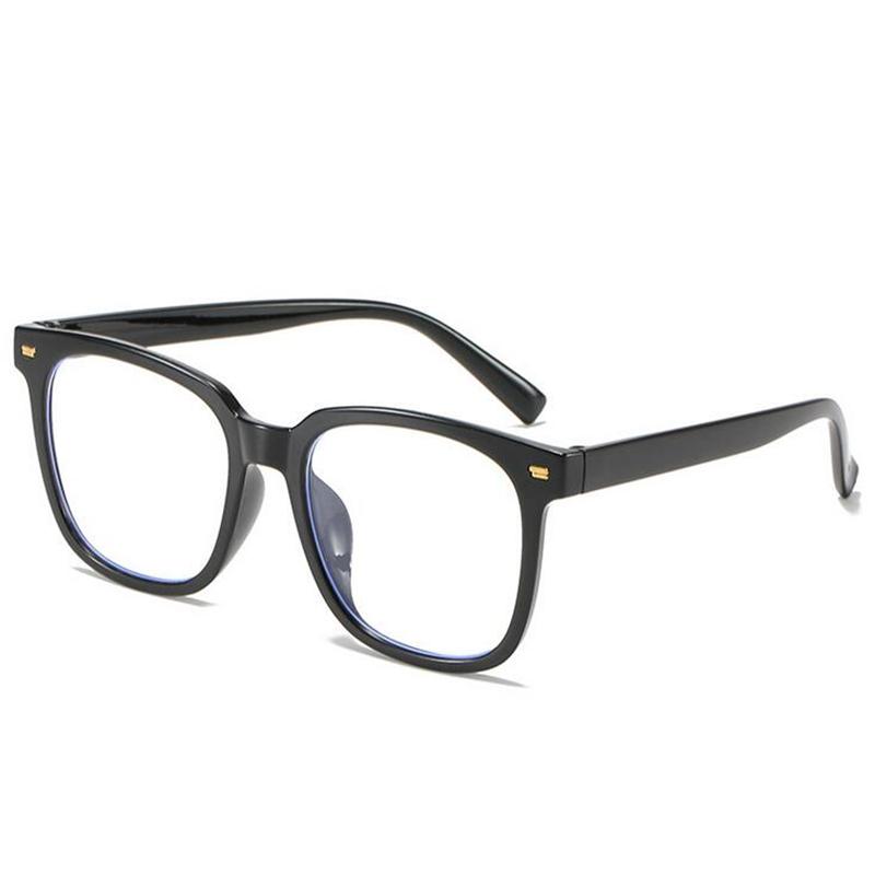 Blue Light Blocking Women Oversized Nearsighted Spectacles Fashion Student Sqaure Myopes Lunettes Diopter  0 -0.5 -1.0 To -6.0