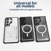 Transparent For MagSafe Card Sleeve Shockproof Wallet Phone Case  For Magnetic Phone