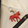 Lebhafter Pferdeanhänger Schlüsselanhänger Tier-Themen-Accessoire Stilvolle Acryl-Konstruktion Befestigung für Handys Geldbörsen