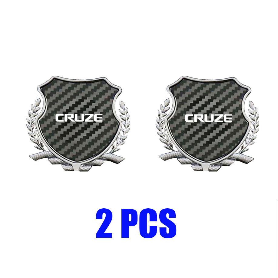 Custom Zinc Alloy Car Fender Emblem Metal Side Window Badge For Chevrolet Cruze Logo Exterior Modification Decor Accessories
