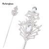 White Diamond Alloy Crown Fairy Wands for Girl Princess Wands Angel Wand for Party Costume Wedding Birthday Party 53cm