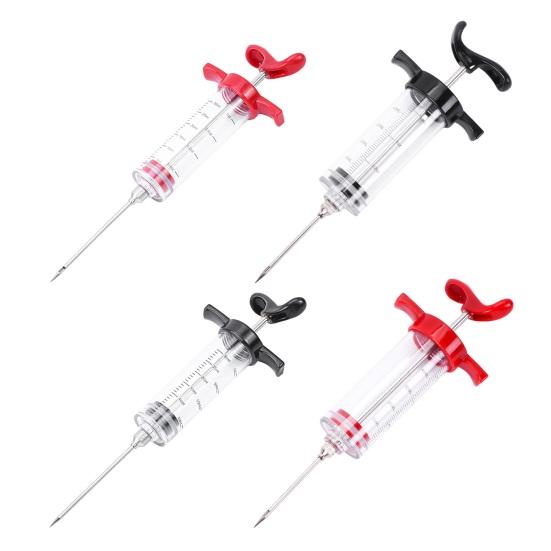 Turecká injekční stříkačka se 3 šroubovacími jehlami na marinádu Přenosný gril BBQ Maso Turecko Nástroje pro vstřikování marinády Sada Kuchyňské pomůcky