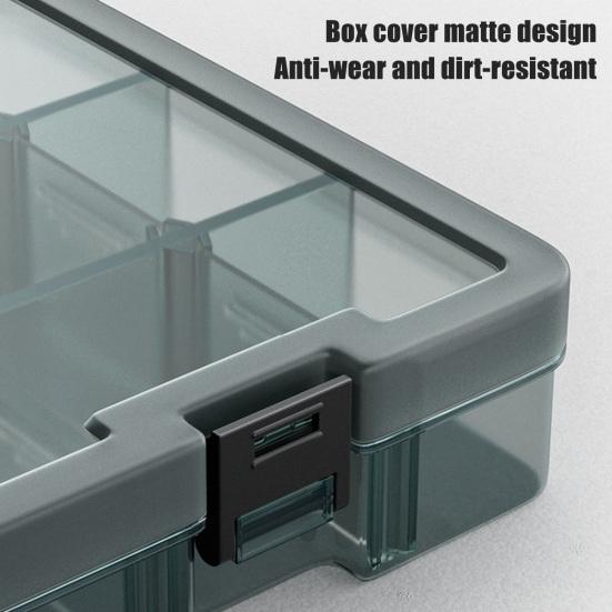 Workbench Tool Storage Box 6/8/10/18/21 Grids Heavy Duty Hardware Screw Bolts Small Parts Organizer Container with Removable Partition