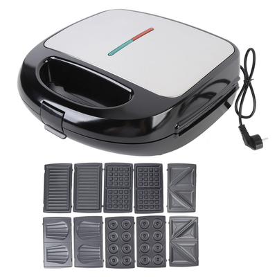 6 In 1 Sandwich Maker Detachable Plates Non Stick Multifunctional Donuts Fried Steak Sandwiches Nut