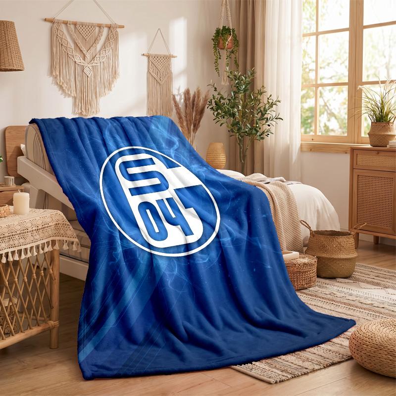 Schalke 04 Theme Fleece Blanket Cozy Soft Plush Blanket For Bedroom Couch Travel