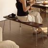 Vintage Solid Wood Bench, Entryway Storage Shoe Stool, Stylish Bed End Seat, Living Dining Rope Woven Long Seating