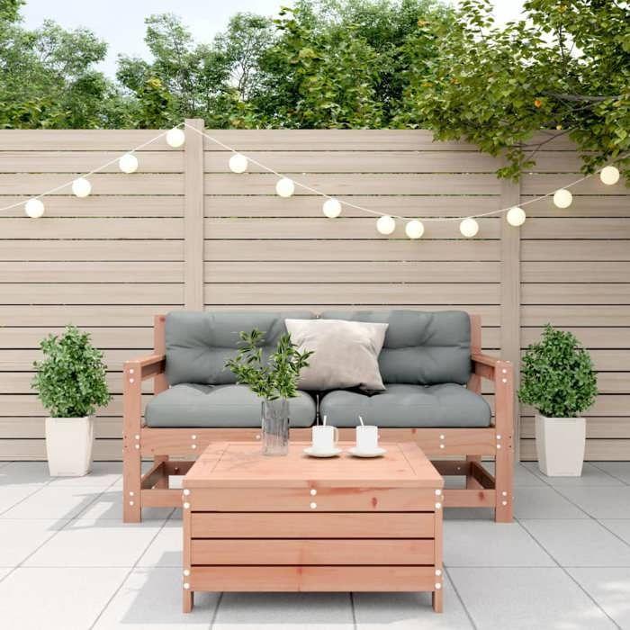 VidaXL Salon de Jardin avec Coussins 3 pcs, Canapés de Terrasse, Ensemble de Meubles de Patio, Mobilier d'Extérieur, Bois 3250766