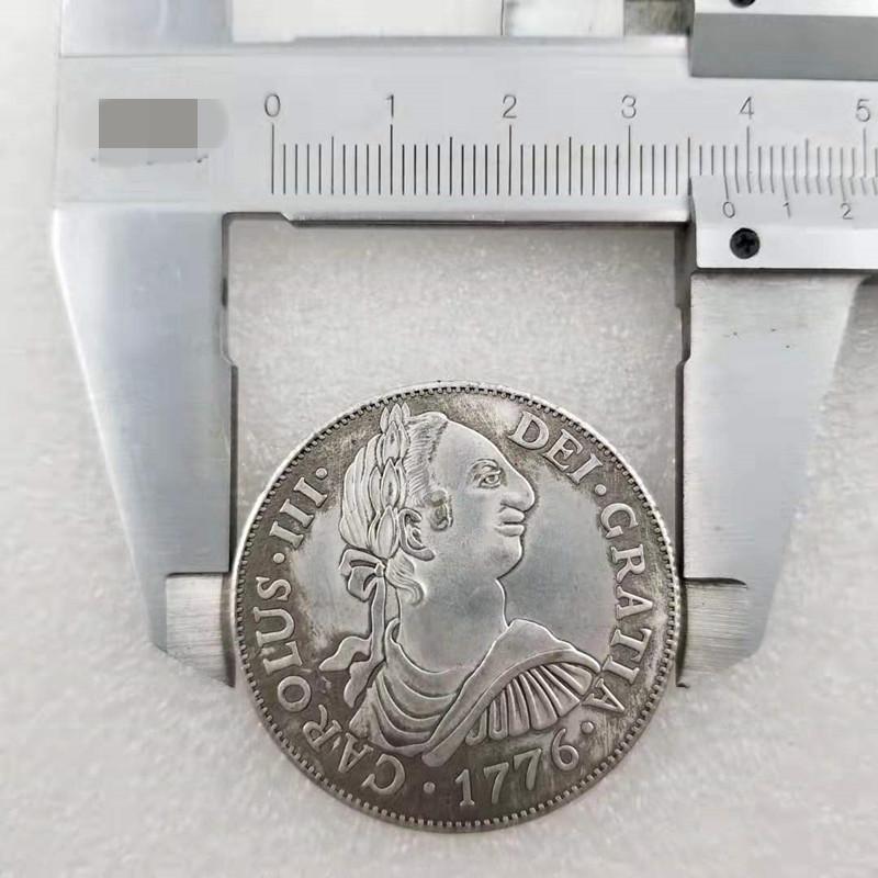 Antique Spanish 1776 Silver Dollar #01