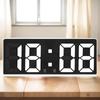 Electronic Desktop Clock Adjustable Brightness Multifunctional Snooze Clock Voice Control 12/24H Display for Home Bedroom Office