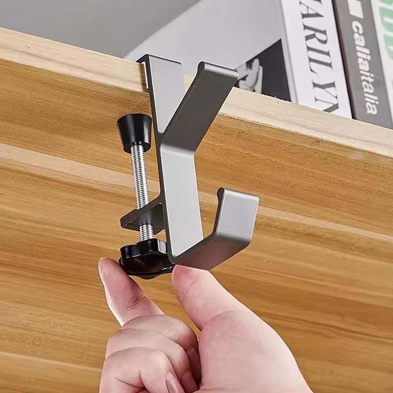 1PC cârlig reglabil pentru marginea biroului pentru căști de gaming umeraș pentru birou pentru depozitare rucsac Suport pentru cârlig pentru agățat, organizator pentru biroul de acasă fără perforații