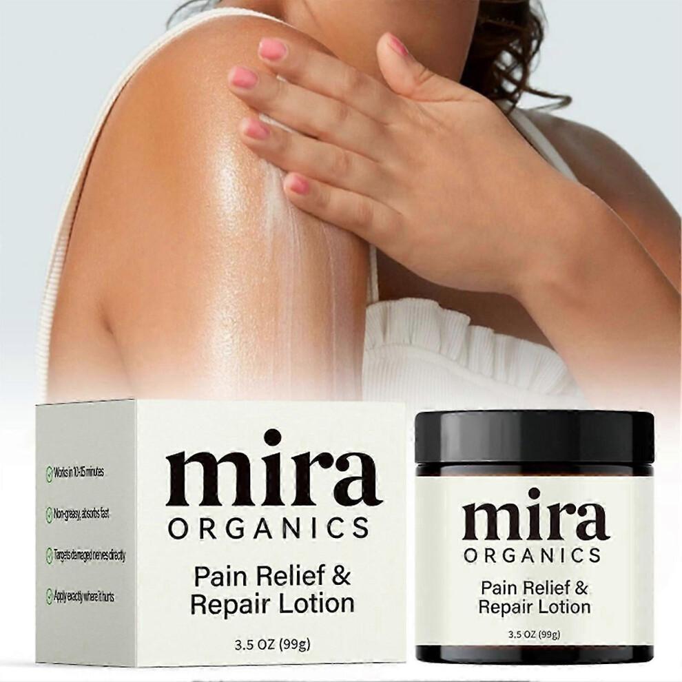 99G Mira Pain Relief Lotion, Professional Skin Repair Cream, Mira Organics Cream,Natural Botanical Blend for All Skin Types
