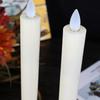 2Pcs LED Flameless Flickering Taper Candles with Remote Timer Suction Cup Holder Realistic Electric Lights for Home
