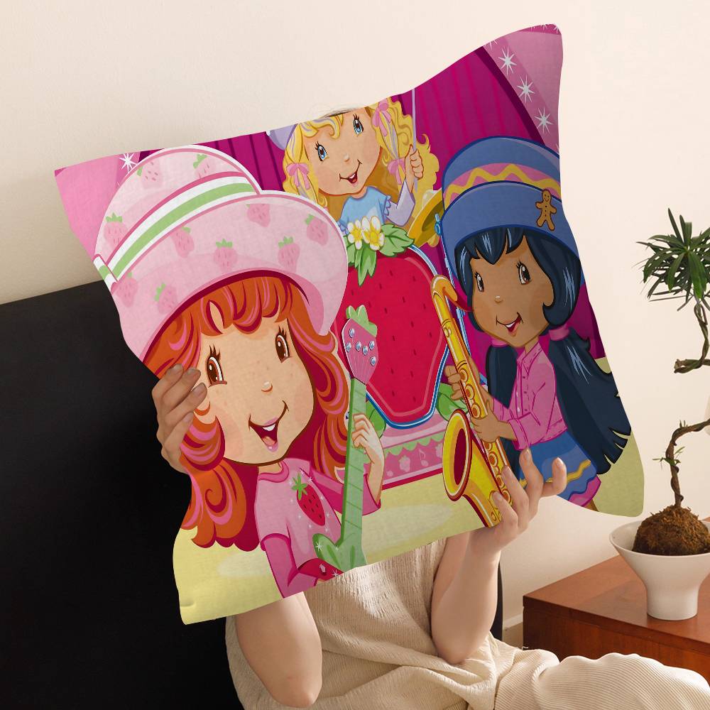 S-Strawberrys-S_Shortcakes Cushion Cover Polyester Sofa Cushions Decorative Throw Pillows Home Decoration Pillowcover