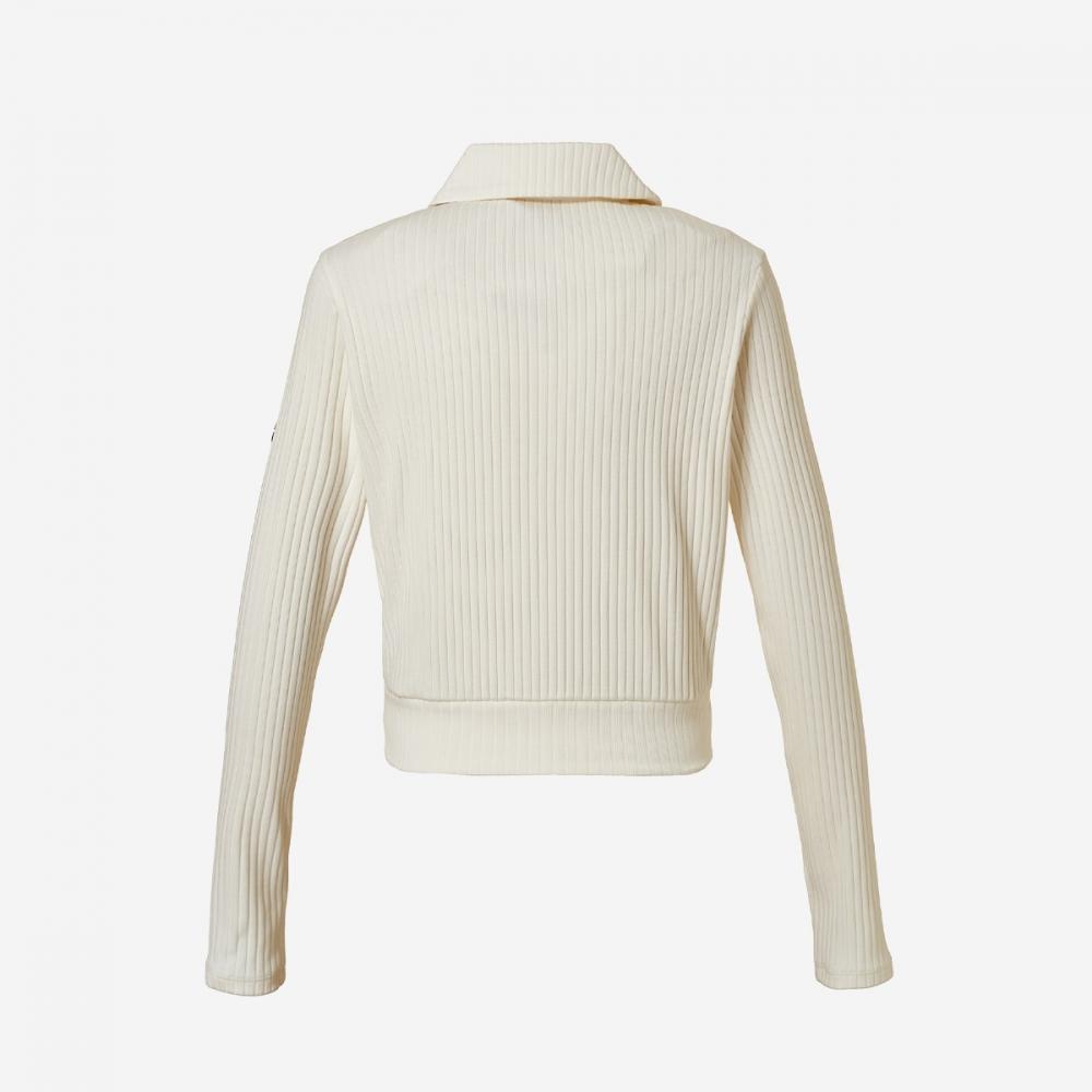 New Balance Women S Soft Lip 2 Way Zip Up Nbmde2w322   64  Cream