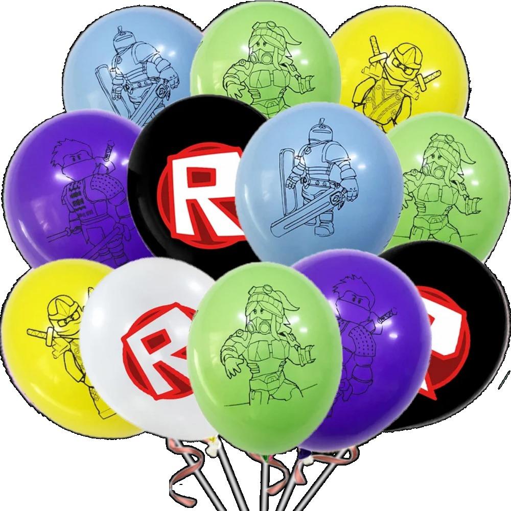 Hot Roblox Birthday Party Decor Game Balloons Disposable Tableware Backdrop For Kids Boy Party Supplies Baby Shower Toy Gifts
