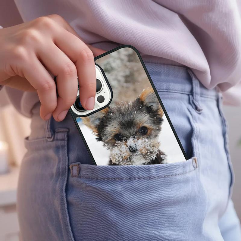 Yorkshire Terrier Dog Puppy Phone Case For iPhone 17 Air 15 16e 14 13 Pro Max Coque 12 11 Pro Max PLUS Cover