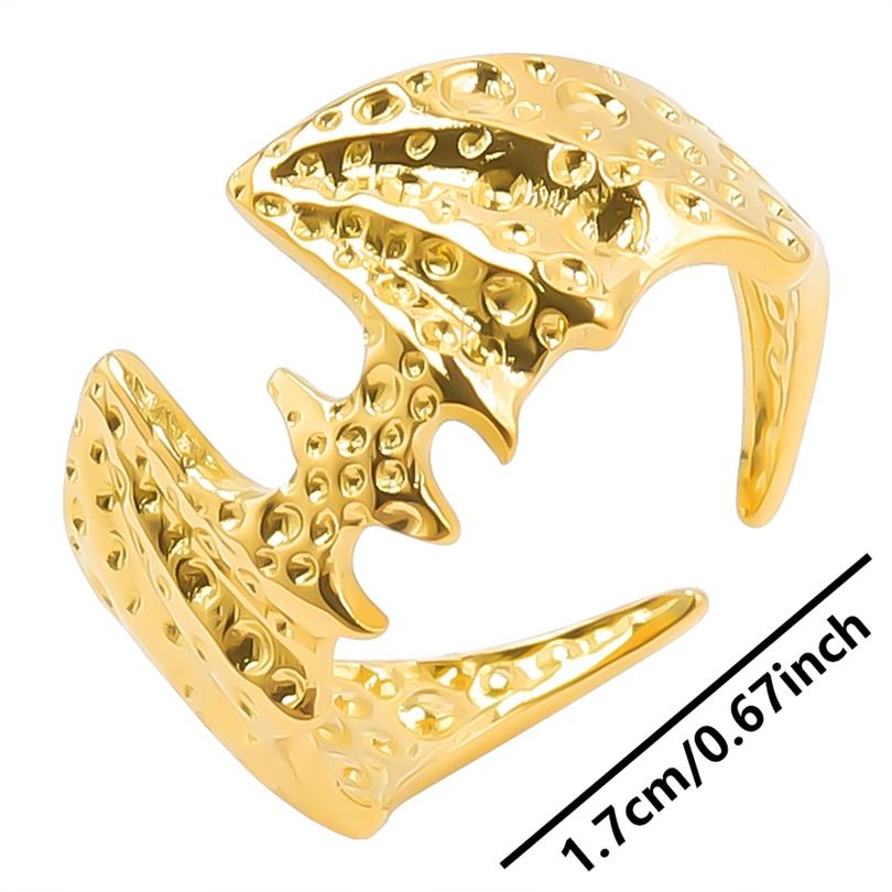 1/2/3pcs Animal Ring Butterfly Cat Wings Shell Open Adjustable Stainless Steel Rings For Women Men Accessories Fashion Jewelry