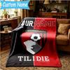 Custom Name AFC Bournemouth Blanket Bedding Blanket for Women Men, Soft Throw Blankets for Couch,Bed, Picnic, Christmas Gifts
