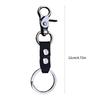 Vintage Style Men Leather Keychain With Secure Metal Clasp Durable Key Ring Functional Key Holder For Everyday Carry