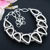 Silver Sheen Obsidian Gemstone 925 Sterling Silver Jewelry Necklace 18" KG-1652