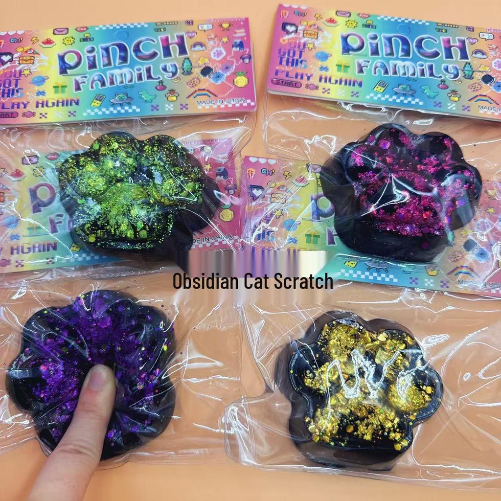 Super Soft Jumbo Cat Paw Squeeze Toy: Sticky Stress Relief Decompression Toy