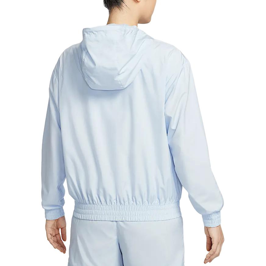 Nike Sportswear Classics Logo UPF 40+ Sun Protection Loose Fit Zip-Up Hooded Long Sleeve Jacket Women jackets Purple-Blue White HM8972423