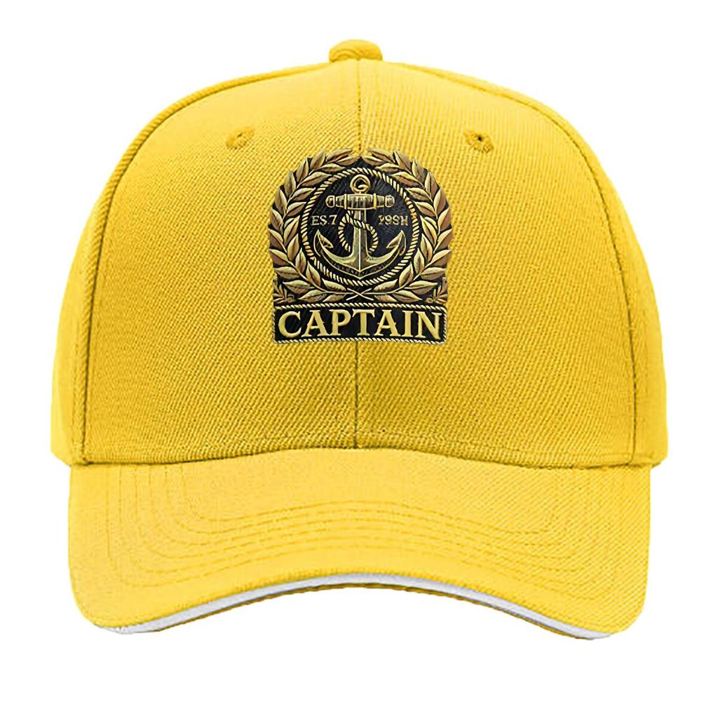 Vintage Metal Captain Anchor Laurel Nautical Badge Hip Hop Hat Fashion Outdoor Sports Sandwich Baseball Cap
