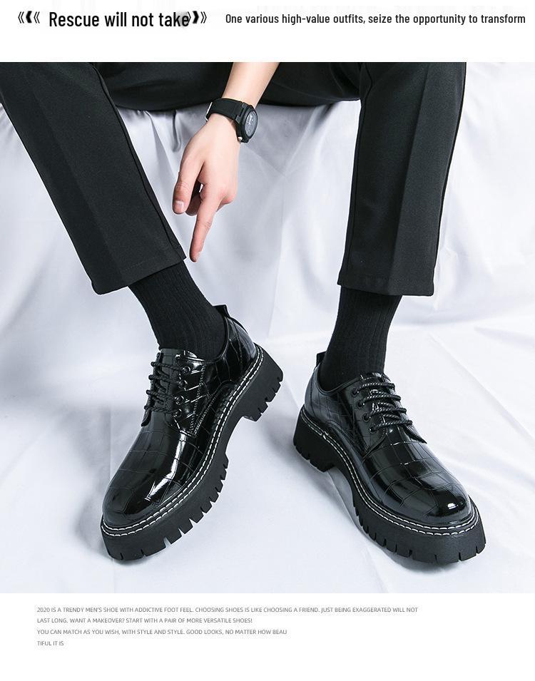 Herren Übergröße Leder Low-Tops 2024: Trendige Schuhe mit dicker Sohle und Höhenvergrößerung für Frühling & Herbst