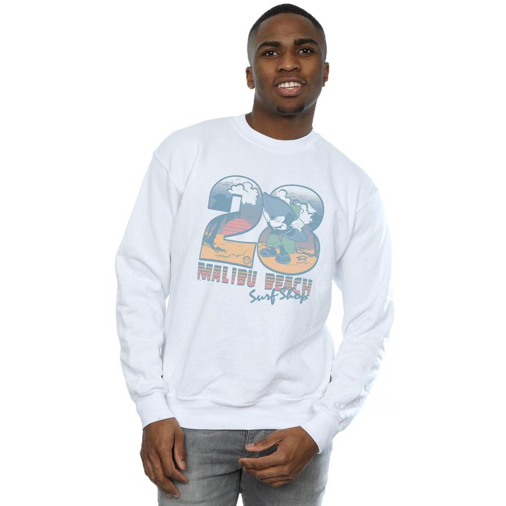 Disney Mens Mickey Mouse Surf Shop Sweatshirt