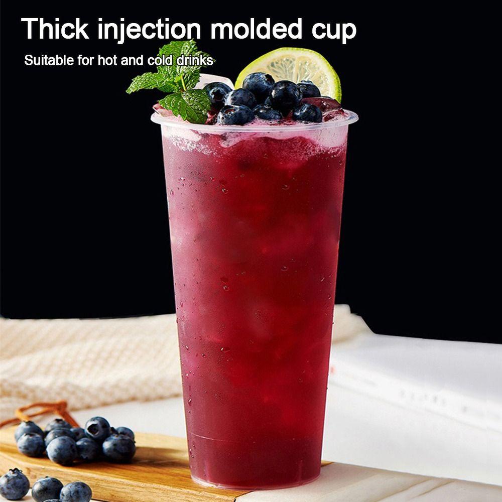 High Quality 90mm Cup And Lids Plastic Transparent Disposable Cup Milktea Cup