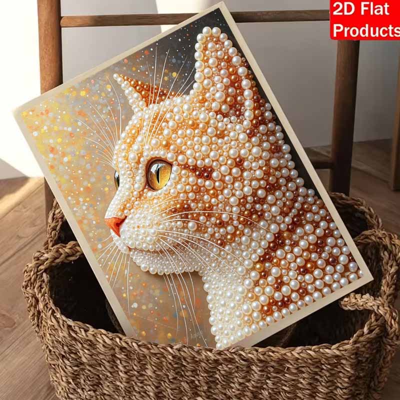 Cat pearl painting handmade diy 5D pearl painting kit home wall decoration art