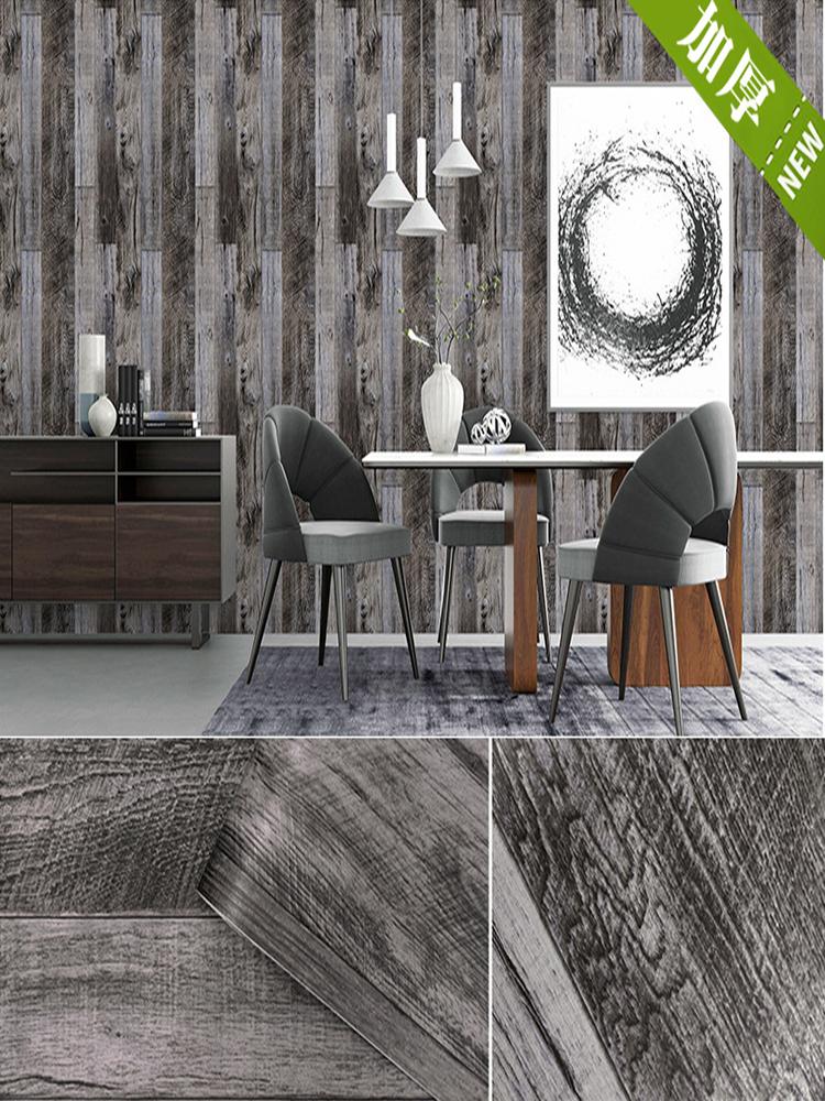 Blue Imitation Wood Furniture Waterproof Sticker Cabinet  Countertop Shelf Decoration Self-adhesive Vinyl Wood Grain Wallpaper
