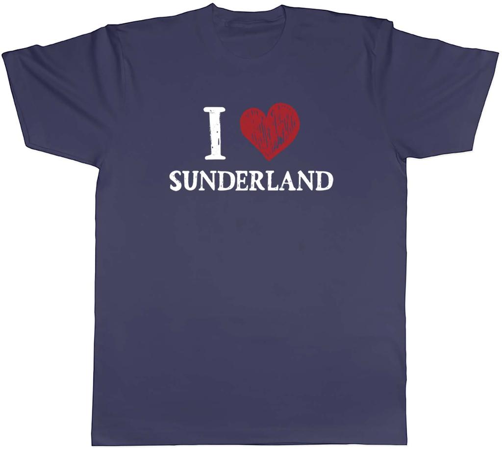 I Love Sunderland Mens TShirt Fishing Port Ship Building Tee Gift