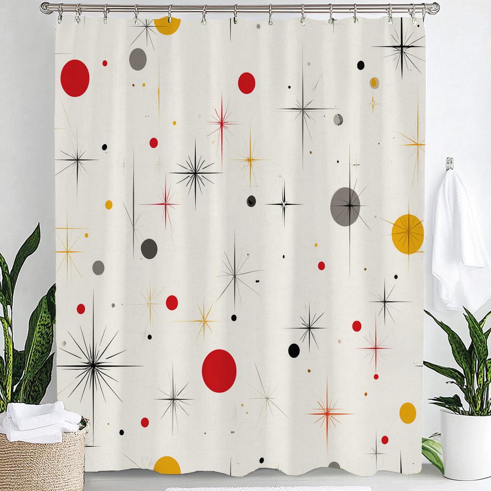 

Minimalist Art Line style Shower Curtain 3D Flowers Leaf Polyester Fabric Bathroom Curtains Home Decor Curtain With Hooks W90xH180cm