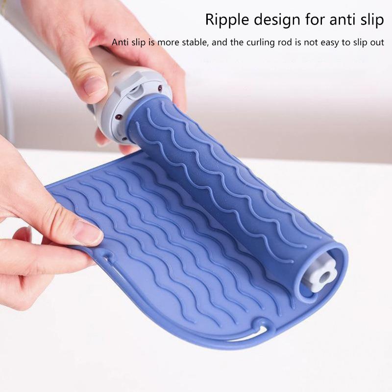 Multifunctional Silicone Heat Resistant Pad Insulation Mat For Hair Straightener Heat Curling Stick Curler Flat Irons