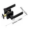Modern Matte Black Door Handle For Bathroom And Bedroom Aluminum Alloys Smooth Grip Privacy Lock Indoor Installation