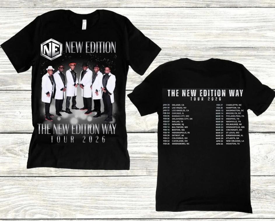the New Edition Way Tour 2026 T-shirt Unisex 2 Sides Unisex T-Shirt XXXXL