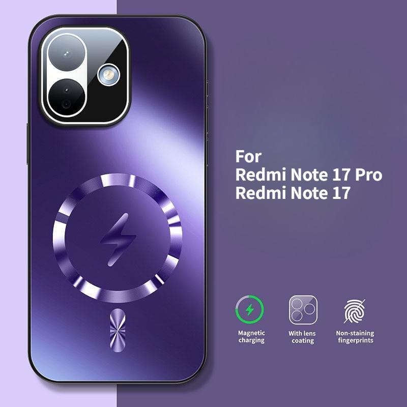 For Redmi Note 17/17 Pro Case New AG Matte Lightning Magnetic PC-TPU Cover For Redmi Note 17 Pro Shockproof Bumper Funda