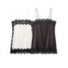 2025 European & American Style Silk Satin Lace Camisole - Autumn Women's Fashion