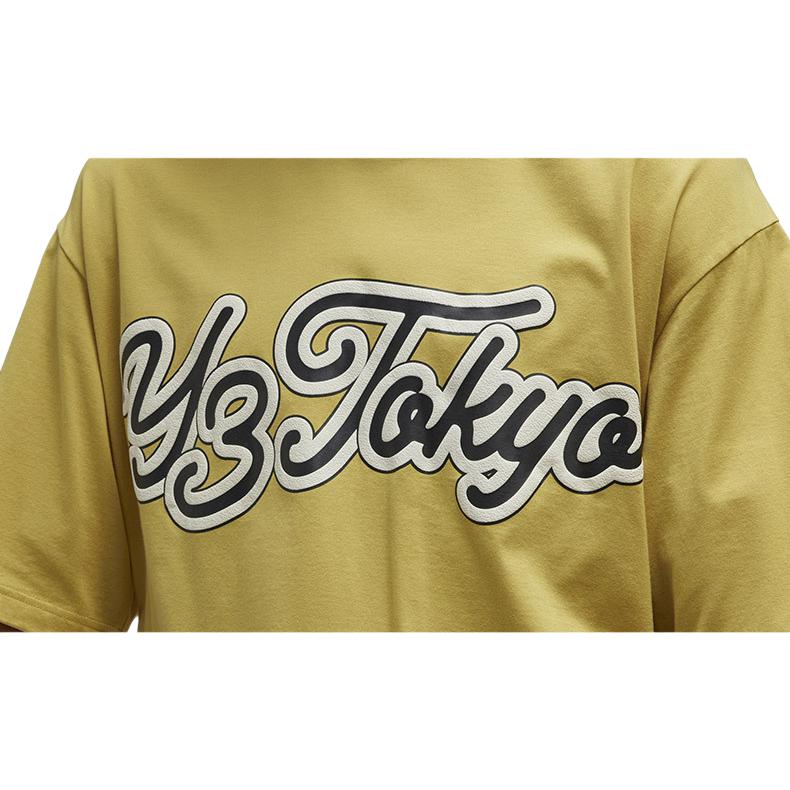 Y-3 Gfx 23Ss Round Neck Loose Fit Short Sleeve Logo Print T-Shirt Unisex T-Shirts Yellow IQ2141