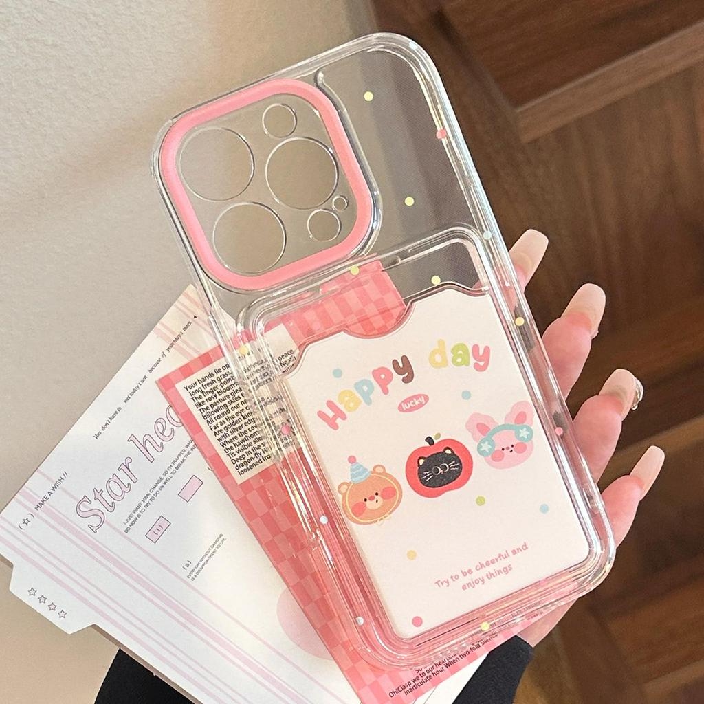 Apple Card Holder Phone Case MVUCA Colorful Polka Dot Cartoon