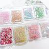50g/Beutel Gemischte Harz Glitzernde Lochlose Perlen 2mm-7mm Strasssteine Schillernde Perlmuttfarbene Creme Imitation Blase Bastelzubehör