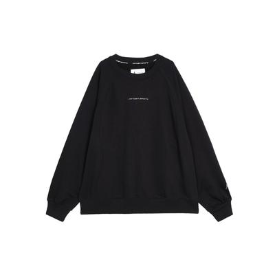 Einfarbiges Rundhals-Casual-Langarm-Sweatshirt Damen-Sweatshirt Schwarz FN5123-010