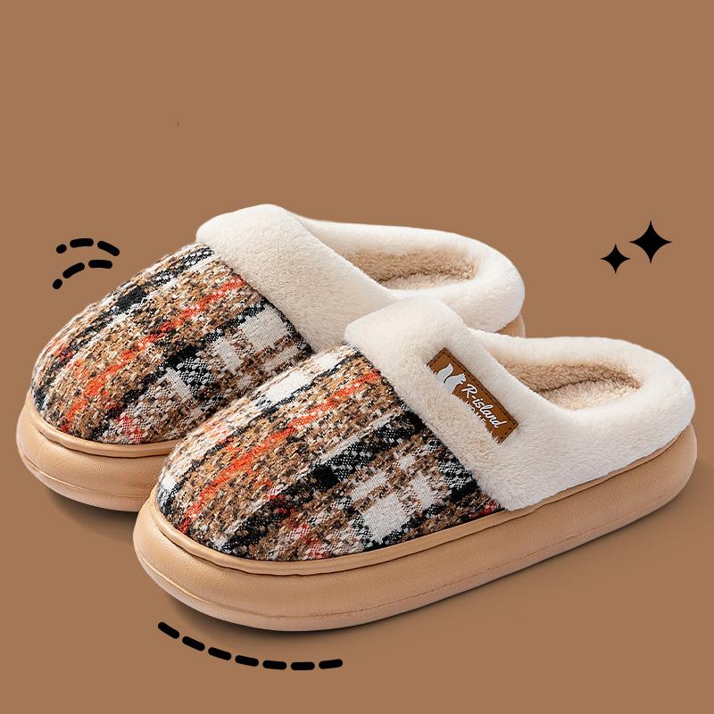 

Женские зимние теплые меховые тапочки в полоску, домашние нескользящие туфли, удобные, на плоской подошве, для дома, для спальни, повседневные плюшевые мужские тапочки 36-37 светло-коричневого