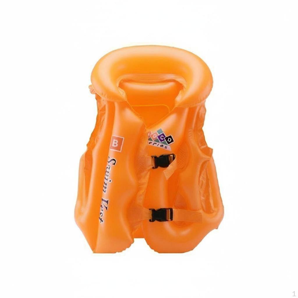 Kids Inflatable Swim Vest, Buoyancy Life Jacket, Arm Float Set, Beginner Aid, Unisex