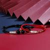 Little Ancestor Couple Bracelet, A Pair of Red Ropes, Give His Girlfriend Strawberry Crystal Hand Rope Qixi Festival Gift