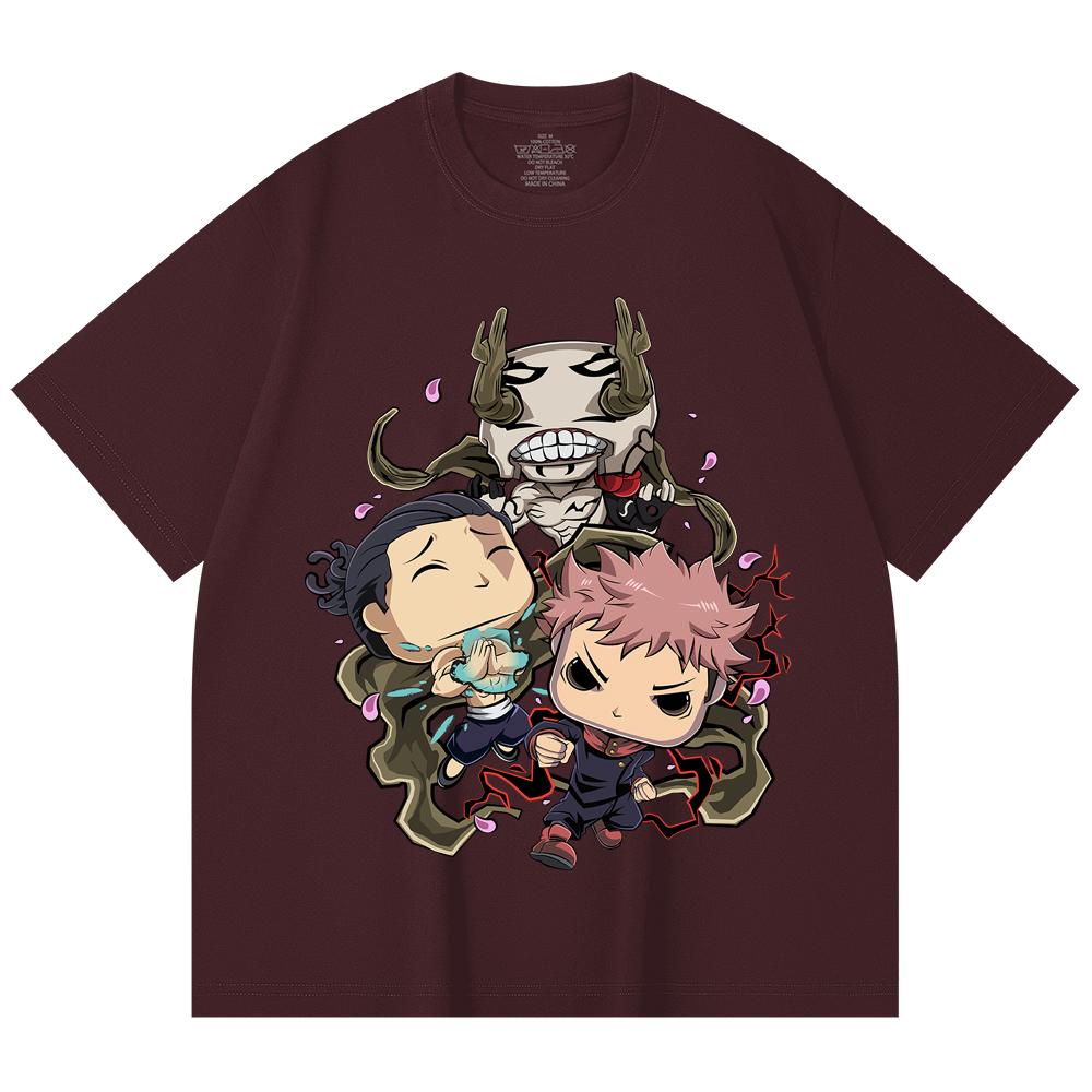 

230 Gsm 100% Cotton Jujutsu Kaisen V61 Funko Print Unisex Heavy Cotton T Shirt 2XL