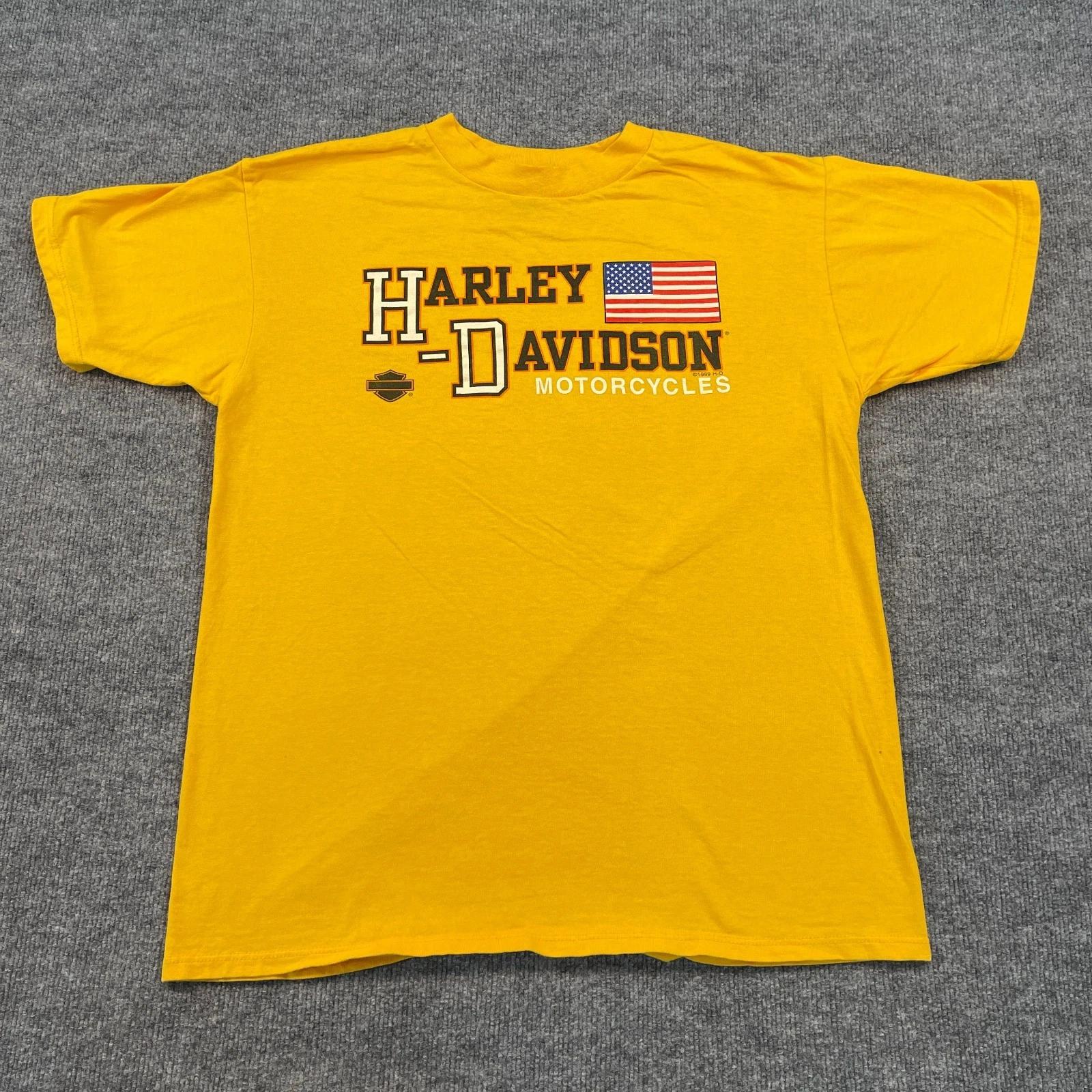 Vintage 1999 Harley-Davidson Motorcycle Biker Shirt Large 22x29 Milwaukee 4XL